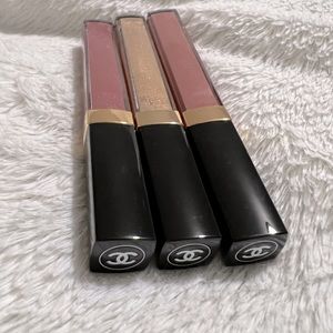 CHANEL Lip Gloss Trio - Rose, Champagne, and Blush